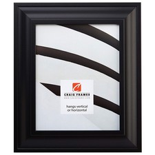 Craig Frames 13x19 Black Picture Frame, Smooth Wrap, 2-Inch Width
