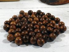 Perline grani in legno di noce 8mm 8N4I sfere per rosari o collane noce