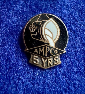 Vintage Ampco Safety Tools ~ 5 Years Service Employee Lapel Pin