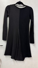 She's So Black & Grey Long Sleeve Flick & Flare Wool Knit Dress Size 42