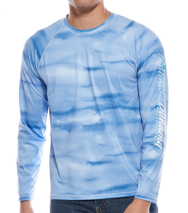 Tommy Bahama Long Sleeve Island Zone MALIBU FRONDS CREW Rashgard, LGE, XL