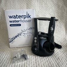 Waterpik Water Flosser Aquarius WP-662W Black w/ 7 Tips Open Box