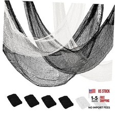 Creepy Cloth 6Pcs 30 72inch Black Spooky Scary Gauze 30x72inch 4black 2white