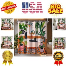 Funny Cat Shower Curtain Boho Cute Fun Black Cats Matisse Shower Curtains for...