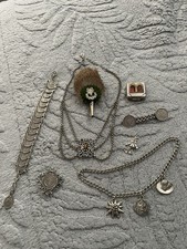 Konvolut Jagdschmuck Trachten Schmuck In Silber Farbe