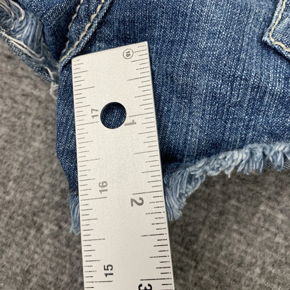 Amethyst Micro Mini Denim Jean Shorts Women’s 7 Low Rise Hot Y2K Beach Rave - Image 2 of 4