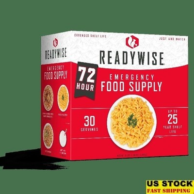 Emergency Food Supply 72 Hours 30 Servings Freeze Dried Survival Meals New