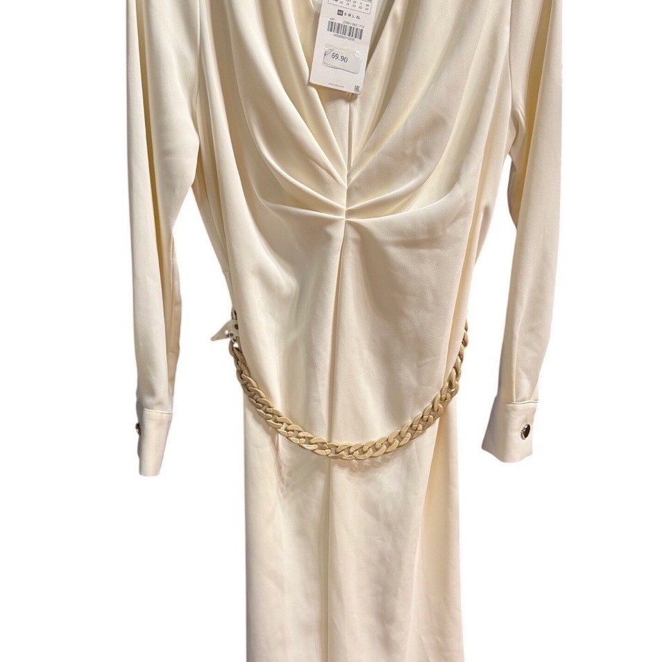 knee length dresses for ladies Cream Ruched Sweetheart Neck Tiered Midi Dress