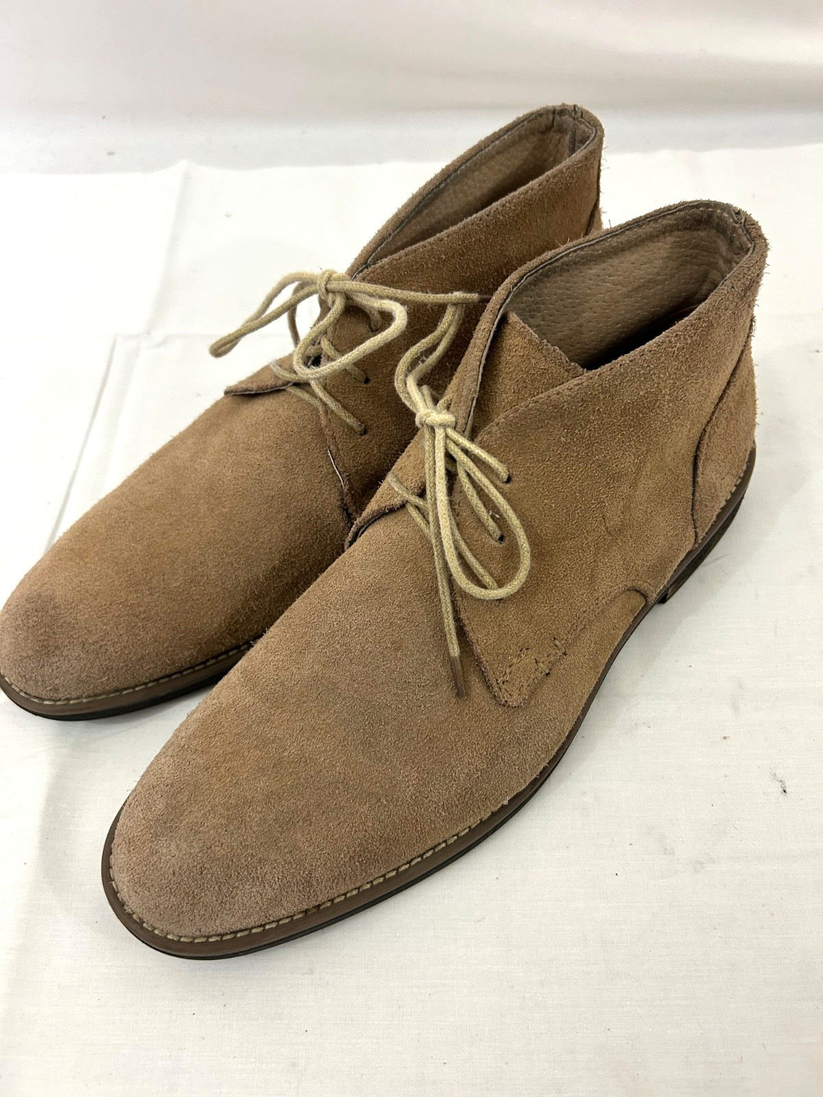 's Oxford Chukka Boots Brown Tan Suede Leather Size 9.5
