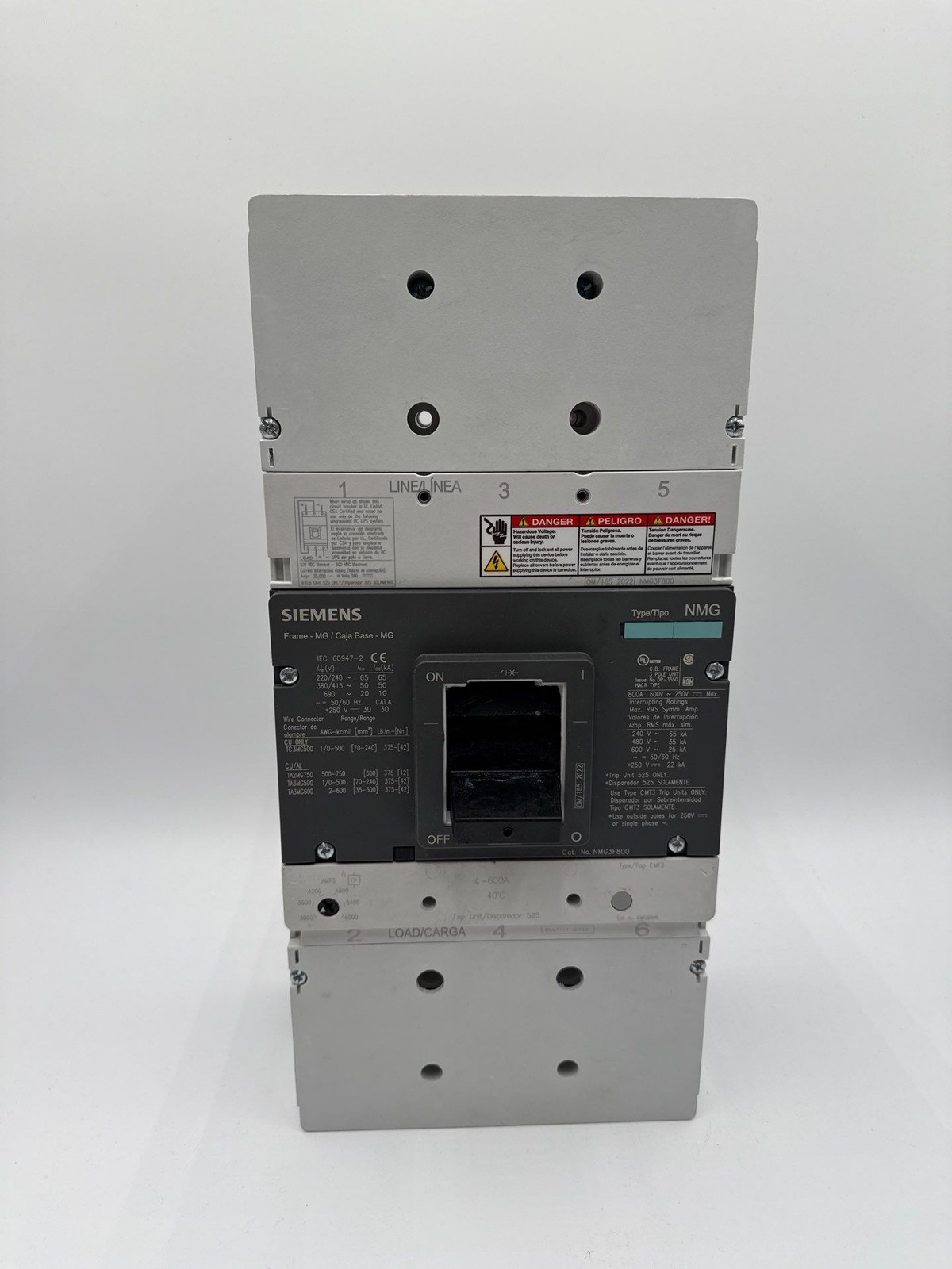 Circuit Breaker 600A 3P 600V 3PH NMG 600 Amp 3 Pole