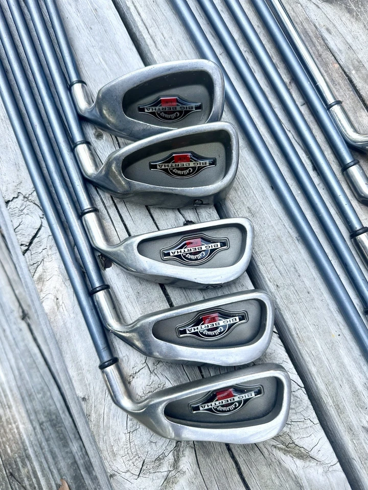 JUEGO DE HIERRO CALLAWAY 1996 BIG BERTHA 3-PW LW SW CALLAWAY RCH 96 GRAFITO RÍGIDO Foto 2 de 4