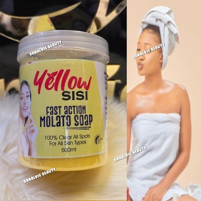 Yellow sisi Fast Acton snow white Anti Aging molato Soap  (1 Pcs)
