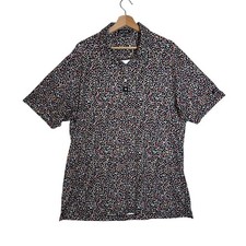 Bad Birdie Abstract Core Performance Golf Polo Drippity Drip Pattern Sz XL