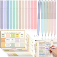 Bible Journaling Kit, Study Supplies with Highlighters, Tabs, Pens & Study Tools
