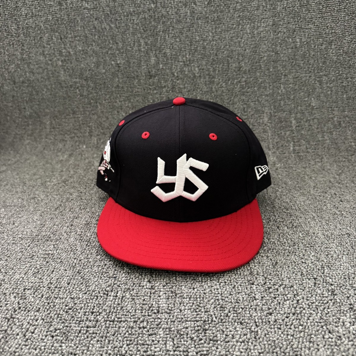 New Era Black Red Fitted Cap 7 5/8 59FIFTY