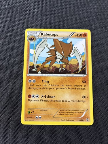 Kabutops 39/124 XY Fates Collide Rare Pokemon NM