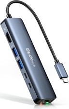 Dockteck USB-C 6 in 1 Multiport Adapter - 8K HDMI, 2 USB-A 5 Gbps, 100W PD, 1...