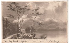 Vintage Used Postcard showing `Early Snow at Loch Katrine` . Postmarked 1903