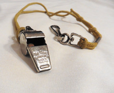 RAWLINGS "ACME Thunderer" Whistle Made in England w/ Made In USA Cord Necklace