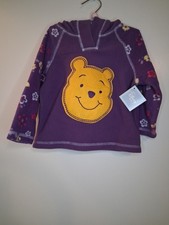 NWT Vintage Y2K Winnie the Pooh Disney Baby Fleece Purple With Floral Sleve 24M