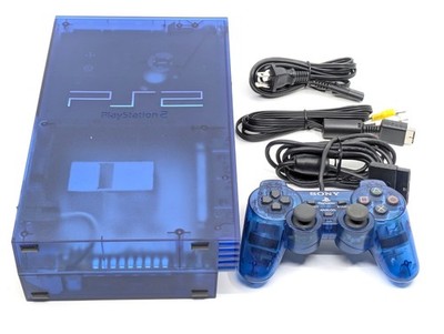 Sony PS2 PlayStation 2 SCPH-37000 Ocean Blue NTSC-J Japan getestet mit Contro...