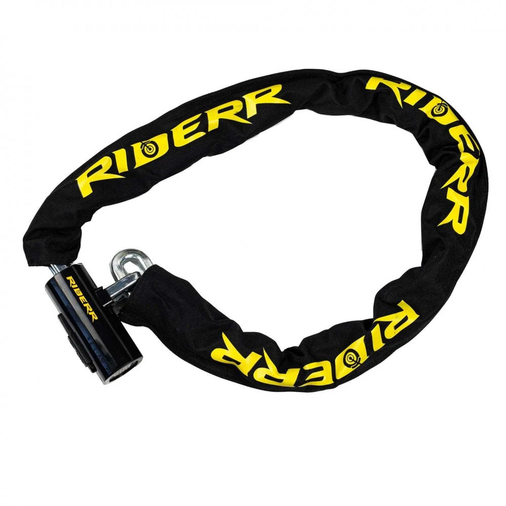 RIDERR Motorcycle LinkCore12 Alarm Chain Lock 1.2m - 120db | 360deg Motion Senso