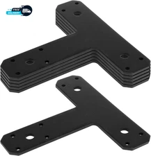6 Pcs T Shaped Mending Plates, 6-1/2" X 1-1/2", Flat Repair Fixing Connector 