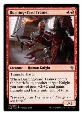 Magic MTG Burning-Yard Trainer 117 UC Throne of Eldraine English Card Near Mint