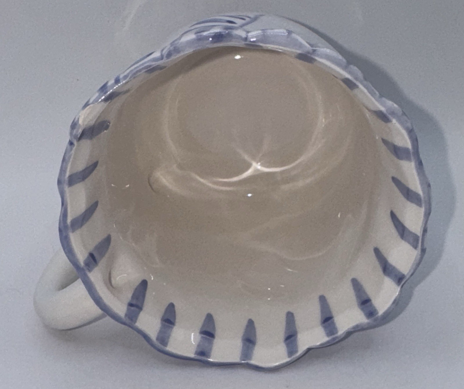 The Haldon Group Plate & Cup Set Blue White Stripes Ribbon Bow 1990 Vintage