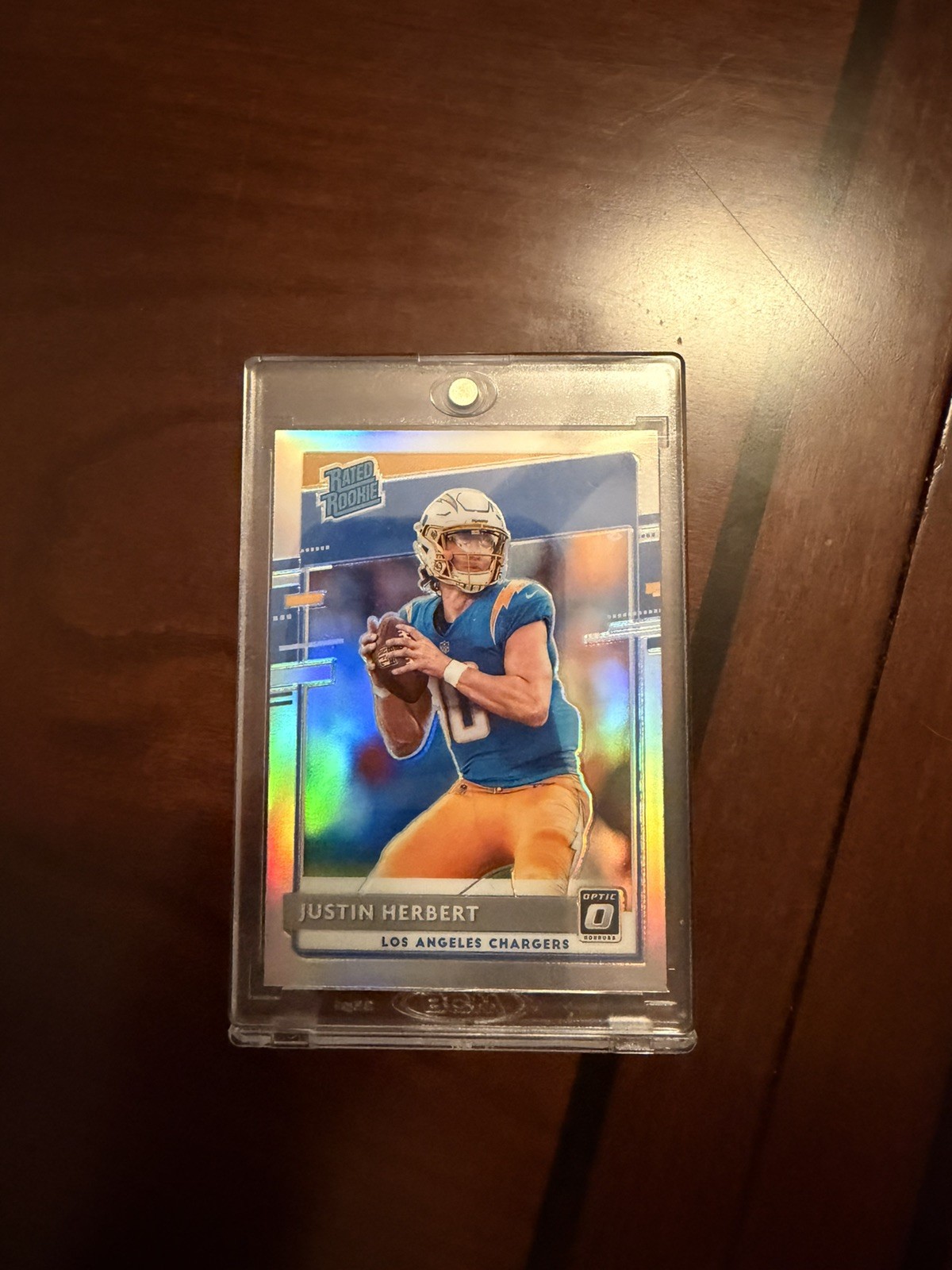 2020 Donruss Optic Justin Herbert RC Rated Rookie Silver Holo Prizm #153 