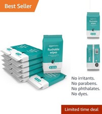 Ultra-Soft Flushable Wipes - Fragrance-Free for Sensitive Skin, 504 Packs