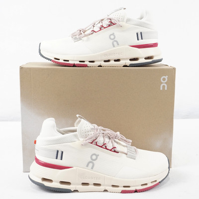 On Cloudnova 2 Running Shoes in White/Grenadine Women's Size 8 (3WE30224038)