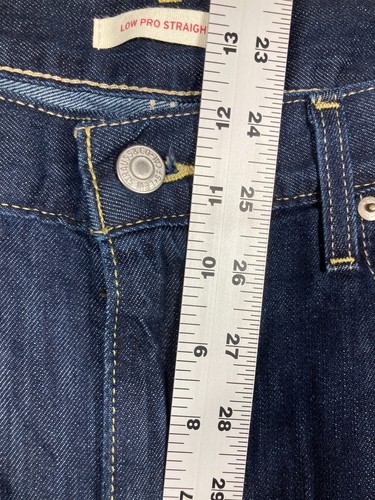 Levis Jeans Women's 32x30 Blue Dark Wash Low Pro Straight High Rise Denim NEW - Picture 4 of 17