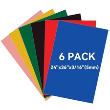 6PACK Foam Board Bright Color 24x36 3/16 inches, 5MM, DIY Project