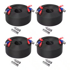 150 Ft. 4K Security Camera Extension Cables BNC Cord Video Power Cable 4 Pack of
