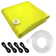 7' X 7' Drain Tarp Heavy Duty Ceiling Leak Diverter Yellow Roof Ceiling Leak ...