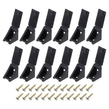 20 Pcs Plastic Corner Brace, 20x17x20mm Angle Bracket with Screws, Black