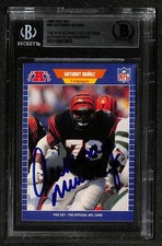 Anthony Munoz Signed 1989 Pro Set Bengals Card Beckett Auto