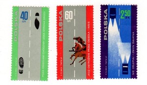 POLAND (1969) TRAFFIC SAFETY (set of 3) MNH 2 (slight bends)