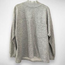 GAP Women's Vintage Gray Mockneck Long Sleeve Sweatshirt Small EUC