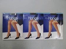 Vtg Hanes Too Day Sheer Pantyhose Style 116 Size CD Barely Black Lot of 3 New