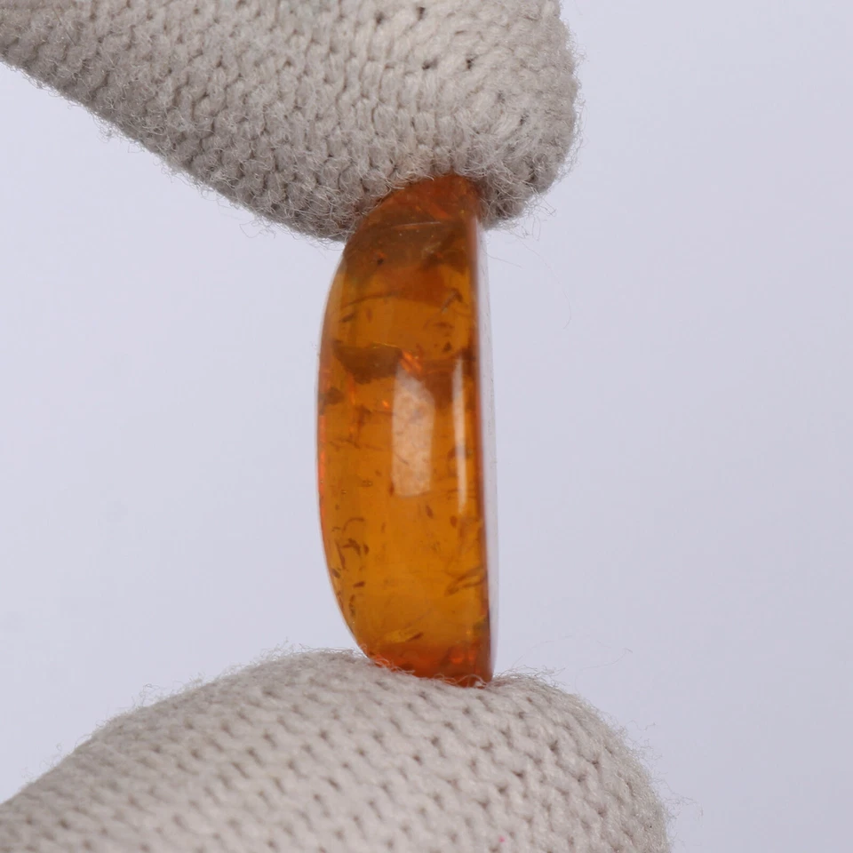 9.00CT Oval Cut Genuine Amber Cabochon Orange Color for Pendants - Image 3 of 4
