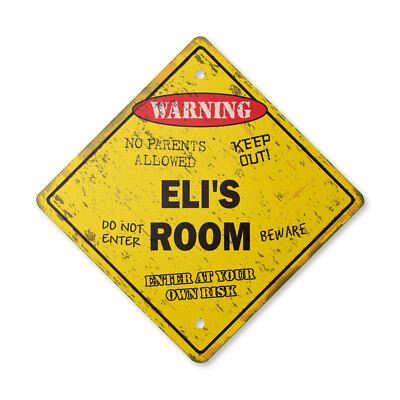 Eli's Room Vintage Crossing Sign Xing Plastic Rustic kids bedroom children's nam