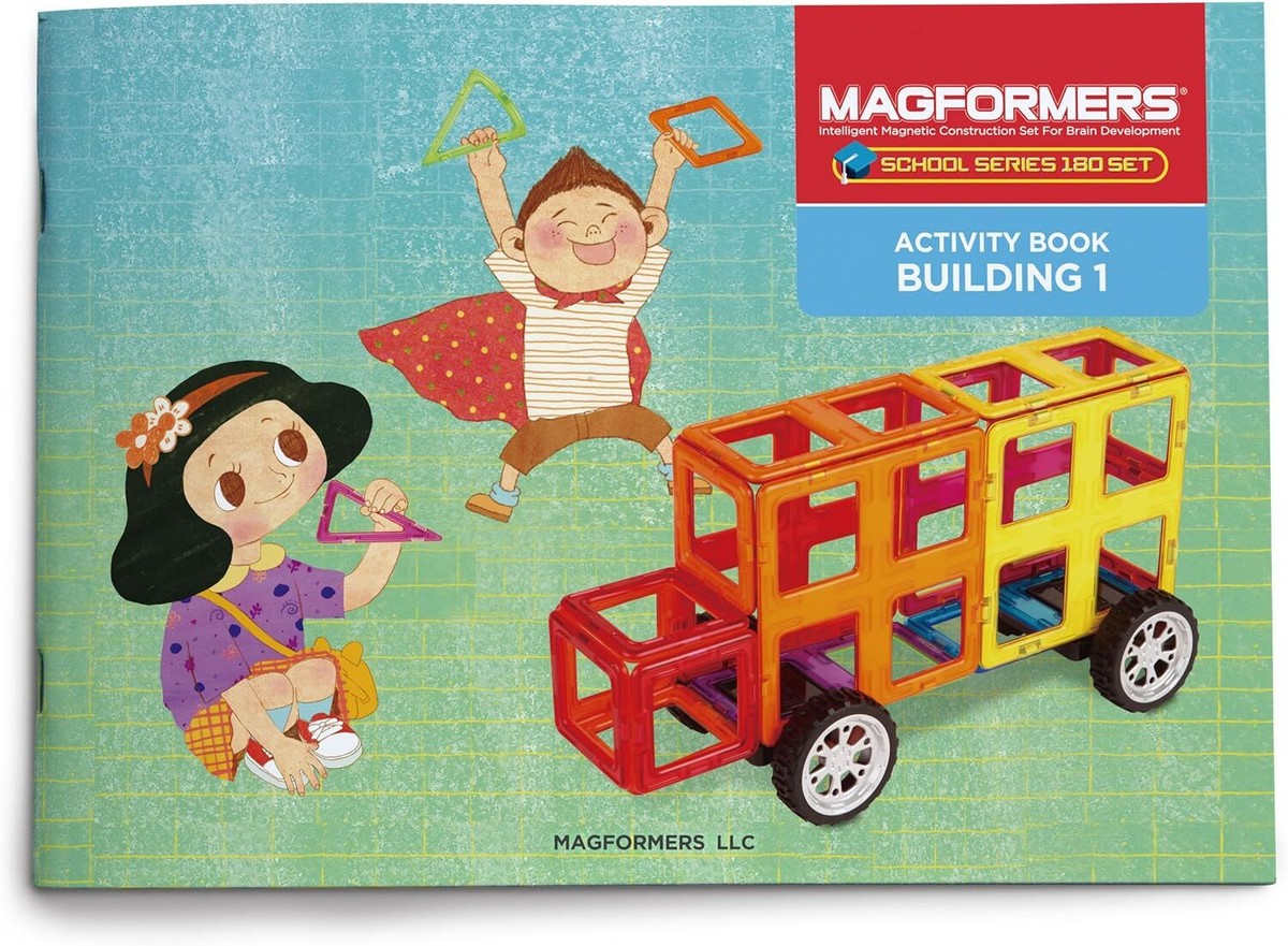 Magformers School 180 Pieces Rainbow Colors, Educational