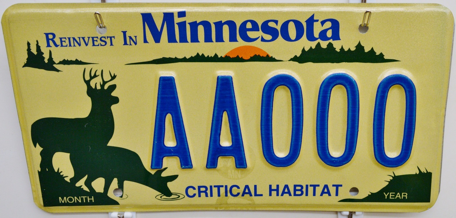Rare Minnesota CRITICAL HABITAT DMV Sample License Plate ++ MN HTF eBay