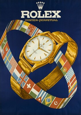 Rolex Submariner Oyster Perpetual Watch REPRINT vintage classic ad