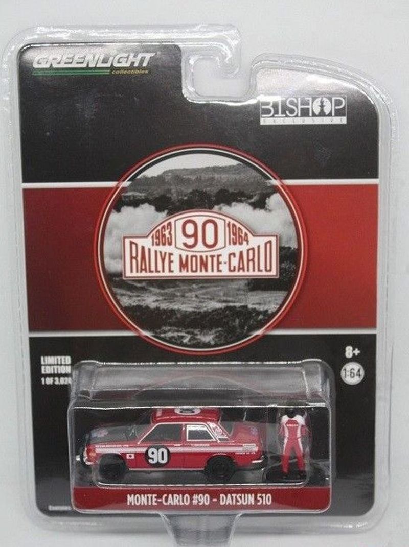 GREENLIGHT BISHOP Exclusive - DATSUN 510 - RALLYE MONTE CARLO #90