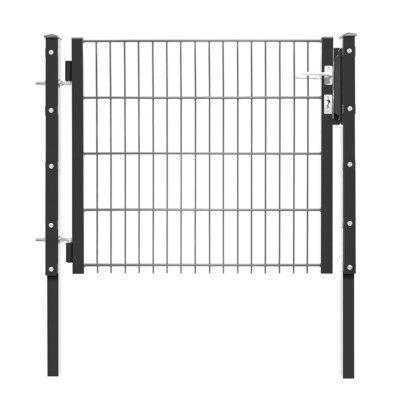 Ben Light Drahtgittertor 1m breit anthrazit 830mm Tor Gartentor Doppelstabmatte
