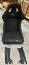 Single VALLA XL/Wide Race/Drift/Track Bucket Seat, Black Suede