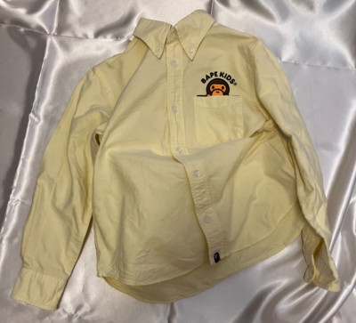 A BATHING APE BAPE KIDS Milo Long Sleeve shirt 120 approx. 6T Yellow One color